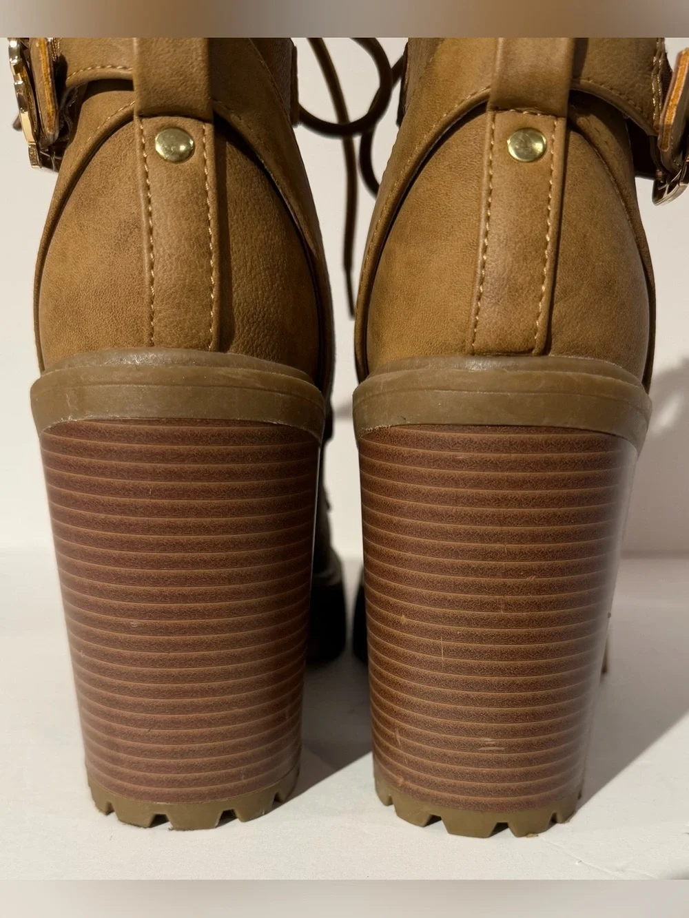 GBG Los Angeles Womens Slythe Faux Suede Combat & Lace-up Boots Shoes size 9